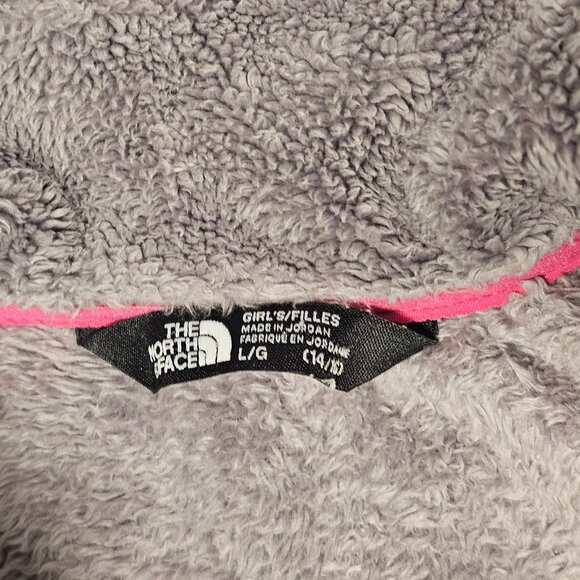 The North Face Osito Full Zip Girl Jacket Size L Gray - Picture 11 of 12
